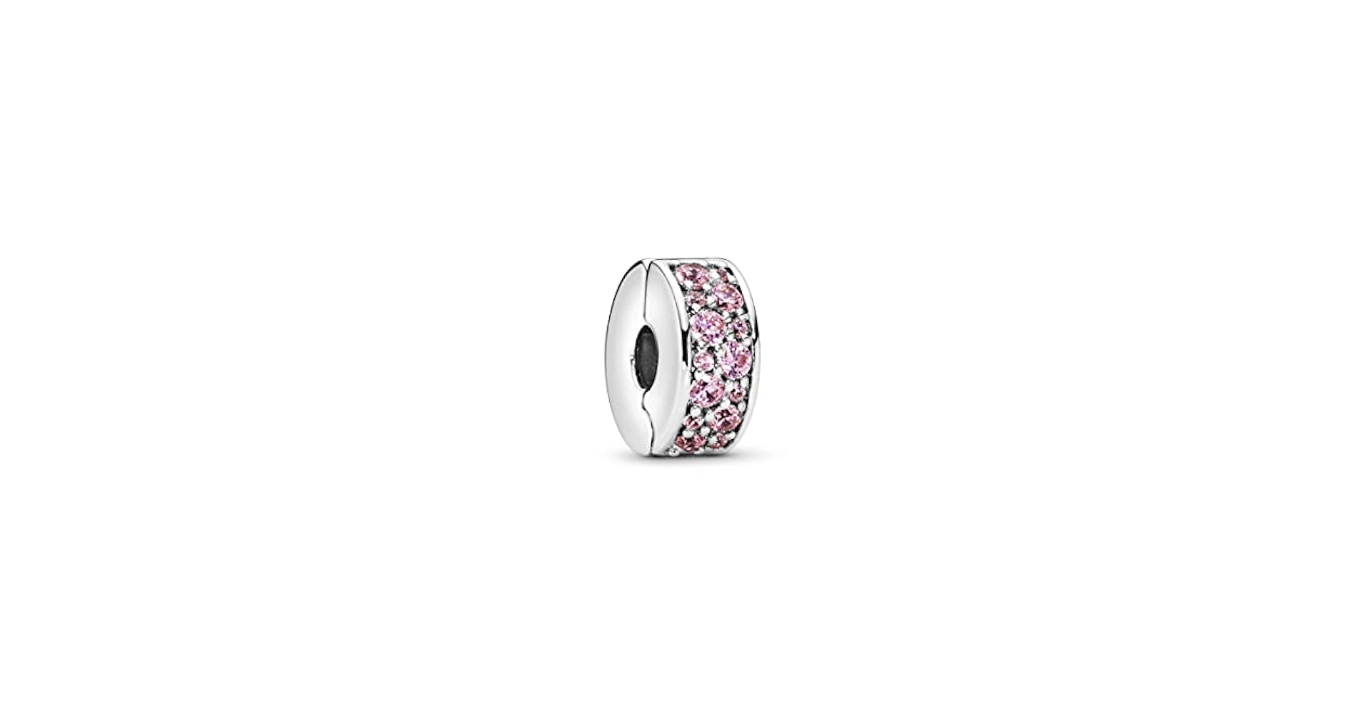 ⑤ PANDORA チャーム Clear Pave Clip ピンク　4点セット Amazon.com: Pandora Jewelry Pink Pave Clip Emerald Charm in